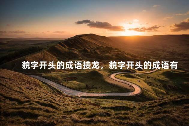 貌字开头的成语接龙，貌字开头的成语有哪些