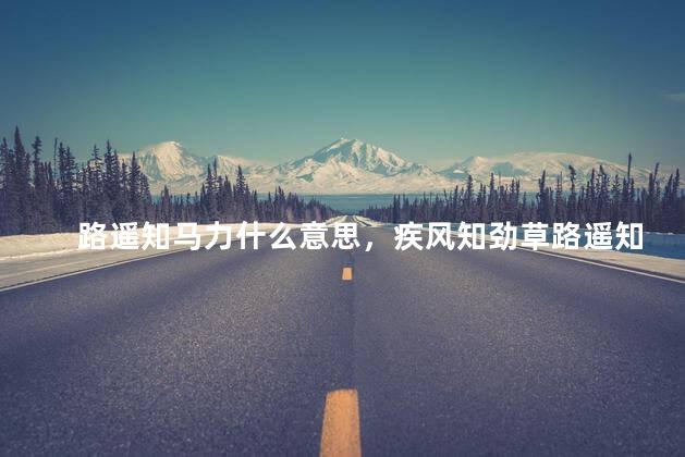 路遥知马力什么意思，疾风知劲草路遥知马力什么意思
