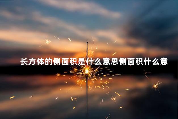 长方体的侧面积是什么意思侧面积什么意思，长方体的侧面积指的是什么？