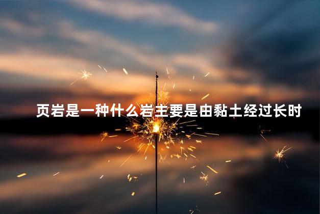 页岩是一种什么岩主要是由黏土经过长时间的沉淀沉积，页岩是一种什么岩主要是由黏土经过长时间的沉淀并